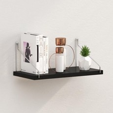 Thumbsmine居家牆面層架, 黑色, 1層