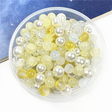 All is you 彩色串珠 DIY 6~10mm 套組, 1套, 黃萊姆