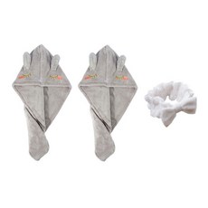 軟發巾 SG29 2p + 面帶套組, 灰色的, 1套