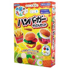 GINCHO 銀鳥 米粘土漢堡店組 附模型 精裝版, 4色入, 漢堡店, 1組