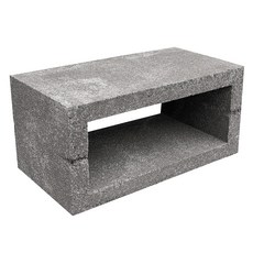 WITH BLOCK 長方形設計混凝土磚塊, 1個, 灰色