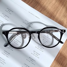 TheBrille 日常圓形圓點鉚釘膠框眼鏡 2010