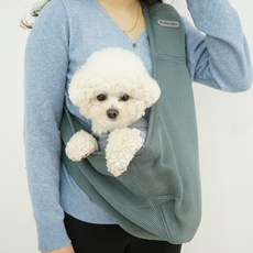 REDPUPPY 寵物網眼涼感斜背包, 摩登灰