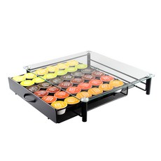 Dolce Gusto 咖啡膠囊收納盒鋼化玻璃抽屜 36 型, 混色, 1個