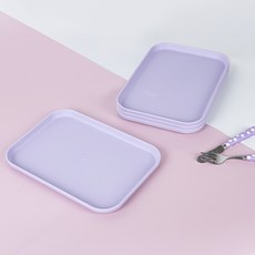 零廢棄粉彩方形托盤, 4個, 紫色
