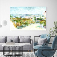 Baek & Art 文森·梵谷名畫 帆布畫框 09 1887年 蒙馬特的菜園