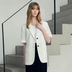 마인드브릿지 여성용 오버핏 벨티드 반팔 자켓 M1JK3202