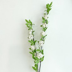 Venudi 人造珍珠繡線菊樹枝, 白色