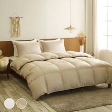 라셀렌 헝가리 거위털 다운 90% 모달 구스이불 900g, 오트밀