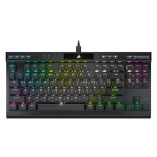 CORSAIR 海盜船 K70 RGB TKL OPX 無數字鍵盤 光學紅軸 電競 機械式 有線鍵盤, 黑色, RGP0130, 紅軸