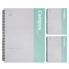 b fancy A4剪校園學習加彈簧有線筆記本, 薄荷, 3個