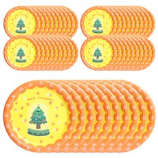 PARTYHAE 聖誕樹派對盤 18cm, 10個, 5組