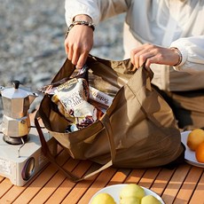 Naturehike 挪客 山型可折疊環保袋, 1個, 1層, 鹿皮褐