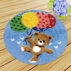 造型圖案十字繡DIY 4件組, 1套, ZD-119 氣球熊