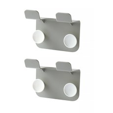 MARKET A 壁掛式吹風機架, 灰色的, 2個