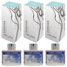 Lumier 植物酒精擴散器 100ml + 蘆葦棒 5p 套裝, Fresh Air, 3組