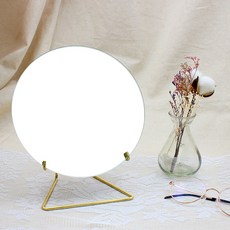 원더스토어 황동 원형 탁상 거울 + 스탠드, 골드(스탠드)