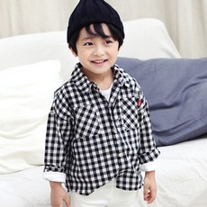 CHOCOMONG 兒童彩色格紋襯衫