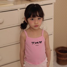 kikimora 女童訂製款緞帶肩帶背心T恤