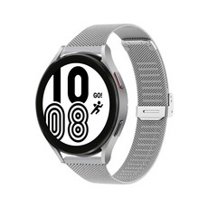 SPACE SHIELD 智慧型手錶扣式金屬錶帶 20mm, 銀色