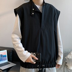 男士半拉鍊日常基本款時尚背心