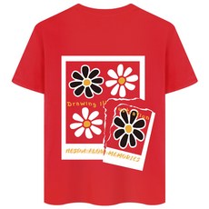 네스파 남성용 통기성 꽃잎 반팔티 SED_0064