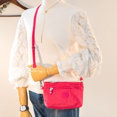 迷你斜背兩用手拿包 W8126, 亮粉色