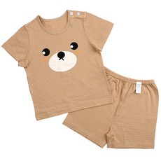 메이키즈 아동용 통기성 베이비 베어 5부 쟈가드 상하 세트