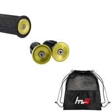 HMUS Naya Style 自行車握把固定器 2入 + 專用收納袋套組 CYYP-149-8PU, 黃色(固定器), 1套