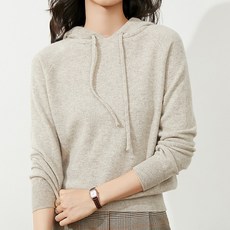 MarketA 女款針織毛衣連帽T恤