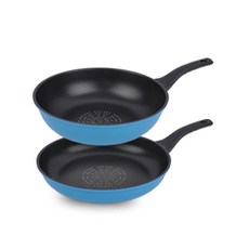 키친아트 프리미엄 파스텔 후라이팬 세트 2개, 혼합색상, 프라이팬 30cm + 궁중팬 30cm, 1세트