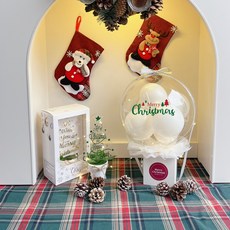 LOVELY FARM LED聖誕魔術氣球 + 壓克力樹套組, 11 聖誕快樂 + 1白色