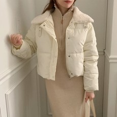 TANIZ 女款Carrol高領人造毛皮騎士短版鋪棉夾克
