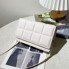 All About可愛簡約的絎縫手提包, 象牙白