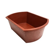 方型橡膠盆器花盆, 紅色, 1個