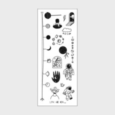 Chicaloca 獨特設計迷你紋身貼紙, B7 life go on, 1個