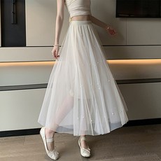 루나걸 에일던 진주 샤 스커트 L24SMSK040505