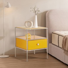 윌로우 저스틴 협탁 405 x 515 mm 방문설치, 옐로우, 1개