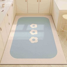 生活升級研究所 矽藻土廚房地墊, 藍色