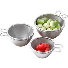 Ribbon J 新款迷你短柄不鏽鋼攪拌盆&濾網6件組, 1組, 單色