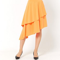 dancedome 水晶斜紋雙層裙 LDS12500, 橘色