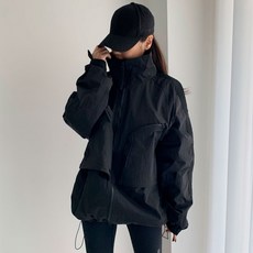 MINEFLOW 女款 PTW 高領兩側口袋防風外套