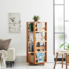 맘스보드 러버피노 회전 책장, 브라운, 4단