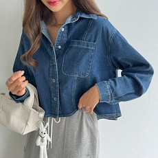 Pippin 女款露臍牛仔襯衫 49403