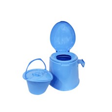 多合一便攜式露營馬桶, 藍色, 1套