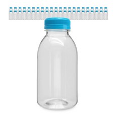 Mirkorea 牛奶透明藍蓋PET瓶, 300ml, 48個