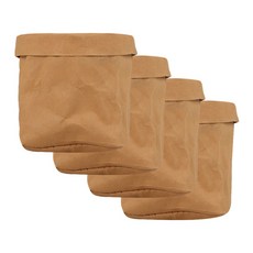 Market Gamsung牛皮紙袋 8*8cm, 棕色的, 4個