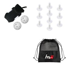 NAYASTYLE 高爾夫球包 + TPE 高爾夫標準球釘 10p + 小袋套組 GFYP-134-3+168-4PU, 黑色(修補器), 隨機出貨(高爾夫球釘)