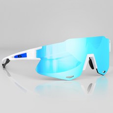 가빈 스타일호른 스포츠 선글라스 G104 + 도수클립 세트, C05 화이트 스카이미러렌즈, 1개