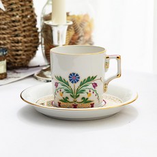 임페리얼포슬린 헤럴딕 모스코 메탈릭 커피컵앤소서 150ml, 혼합색상, 1세트